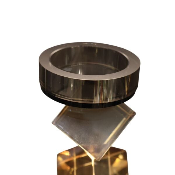 İkili Bal Rengi Küp Mumluk