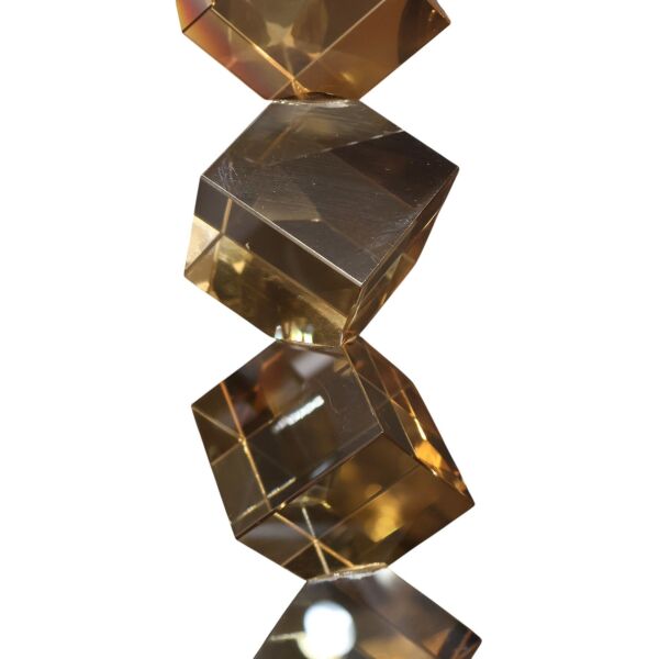 İkili Bal Rengi Küp Mumluk