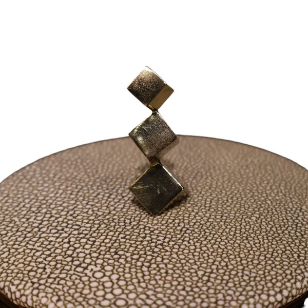 Metal Şeritli Deri Kutu Büyük