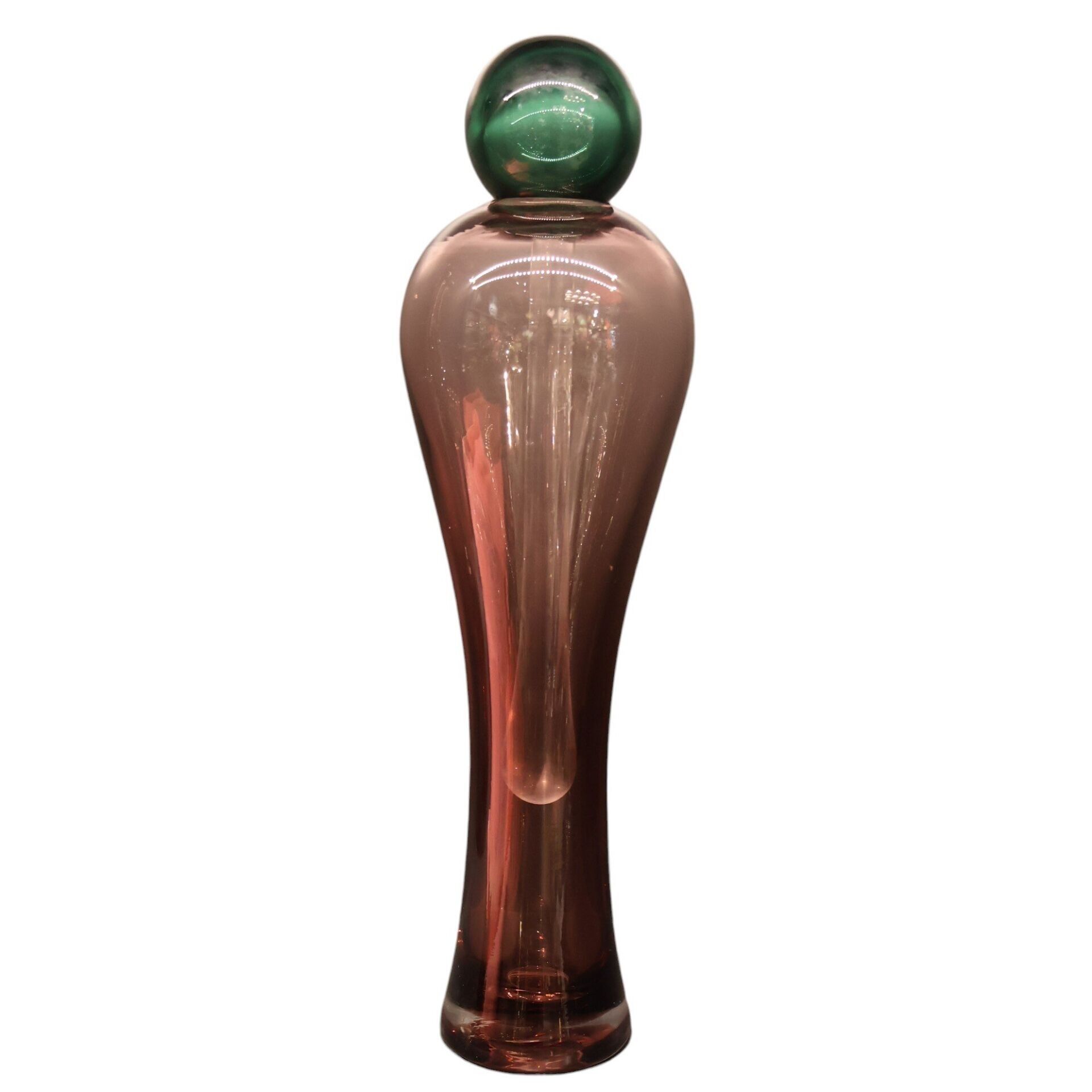 Yeşil - Lila Cam Şişe Küçük